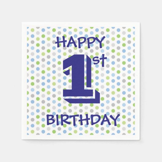 Happy Birthday Serviette (Vorderseite)