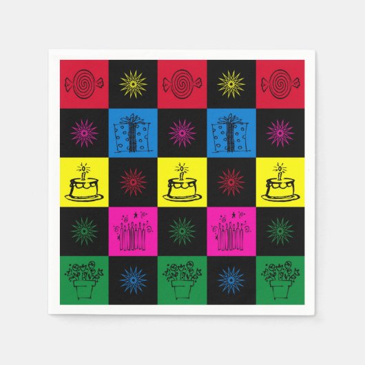 Happy Birthday Serviette (Vorderseite)