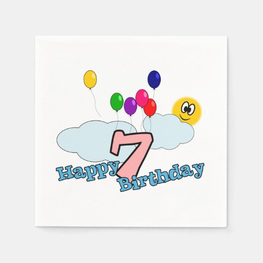 Happy Birthday Serviette (Vorderseite)