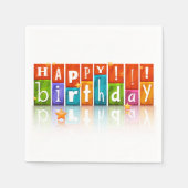 Happy Birthday Serviette (Vorderseite)