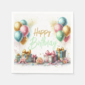 Happy Birthday Serviette (Vorderseite)