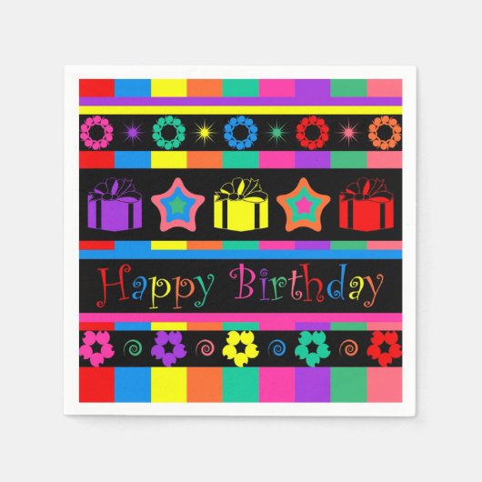 Happy Birthday Serviette (Vorderseite)