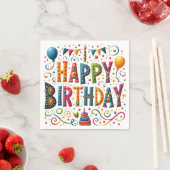 Happy Birthday Serviette (Beispiel)