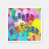Happy Birthday Serviette (Vorderseite)