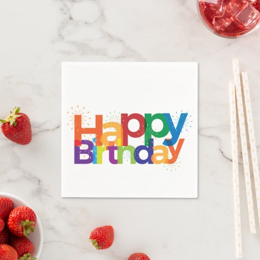 Happy Birthday Serviette (Beispiel)