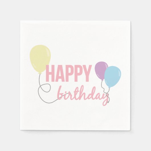 Happy Birthday Serviette (Vorderseite)