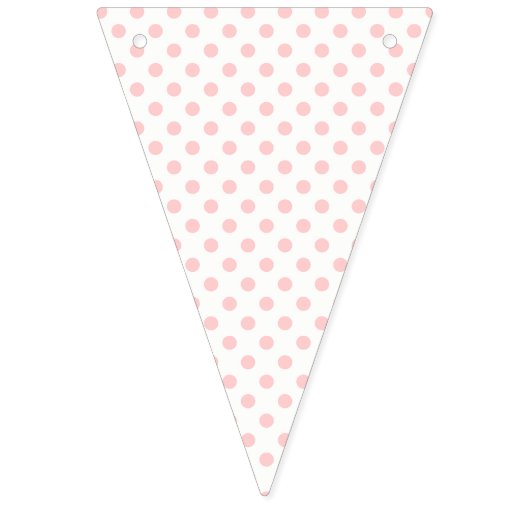 Happy Birthday Shabby Chic Pink Rose Polka Dots Wimpelkette (Erste Fahne)