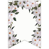 Happy Birthday Shabby Chic White Roses Wimpelkette (Erste Fahne)