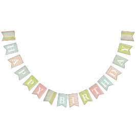 Happy Birthday Shabby Hütte Chic Party Dekoration Wimpelkette