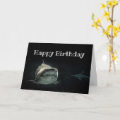 Happy Birthday Shark brieping up Funny Birthday Karte (Gelbe Blume)