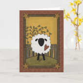 Happy Birthday Sheep Karte (Gelbe Blume)