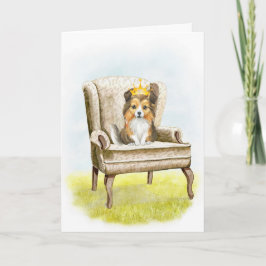 Happy Birthday Sheltie Princess Pup Birthday Card Dankeskarte