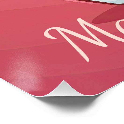 Happy Birthday Sherbet Ice-Creme Kawaii Cartoon Poster (Ecke)