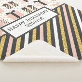 Happy Birthday Sherpa Blanket Sherpadecke (3/4)