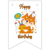 Happy Birthday Shiba Inu Bunting Banner (Zweite Fahne)