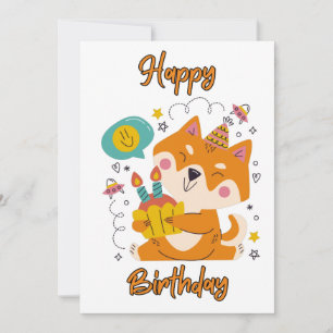 Happy Birthday Shiba Inu Einladung
