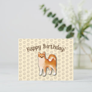 Happy Birthday Shiba Inu Hundeschild Postkarte