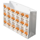 Happy Birthday Shiba Inu Original große Geschenkta Große Geschenktüte (Vorderseite Schrägansicht)