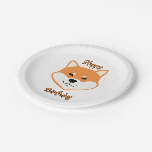 Happy Birthday Shiba Inu Original Paper Teller (Schrägansicht)