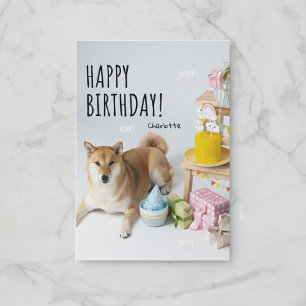 Happy Birthday Shiba Inu Party Card Karte