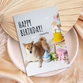 Happy Birthday Shiba Inu Party Card Karte