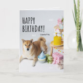 Happy Birthday Shiba Inu Party Card Karte (Vorderseite)