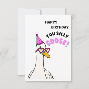 Happy Birthday Sie Albern Gans Dankeskarte
