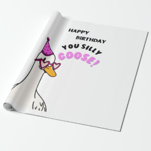 Happy Birthday Sie Albern Gans Geschenkpapier