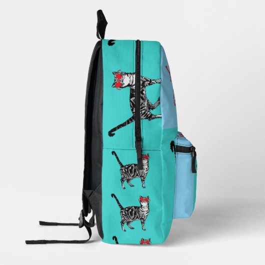 Happy Birthday Sie Cool Tabby Cat Mens Husband Bedruckter Rucksack (Links)