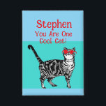 Happy Birthday Sie Cool Tabby Cat Mens Husband Button<br><div class="desc">Sie haben Tabby Cat Design Cool. Diese schöne Karte würde jeden Liebhaber von Katzen Anzug machen. Entworfen aus einer meiner originalen Tintenstift-Zeichnungen. Das wird bestimmt Spaß machen!</div>