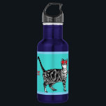 Happy Birthday Sie Cool Tabby Cat Mens Husband Edelstahlflasche<br><div class="desc">Sie haben Tabby Cat Design Cool. Diese schöne Karte würde jeden Liebhaber von Katzen Anzug machen. Entworfen aus einer meiner originalen Tintenstift-Zeichnungen. Das wird bestimmt Spaß machen!</div>
