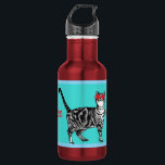 Happy Birthday Sie Cool Tabby Cat Mens Husband Edelstahlflasche<br><div class="desc">Sie haben Tabby Cat Design Cool. Diese schöne Karte würde jeden Liebhaber von Katzen Anzug machen. Entworfen aus einer meiner originalen Tintenstift-Zeichnungen. Das wird bestimmt Spaß machen!</div>