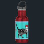Happy Birthday Sie Cool Tabby Cat Mens Husband Edelstahlflasche<br><div class="desc">Sie haben Tabby Cat Design Cool. Diese schöne Karte würde jeden Liebhaber von Katzen Anzug machen. Entworfen aus einer meiner originalen Tintenstift-Zeichnungen. Das wird bestimmt Spaß machen!</div>