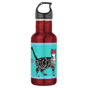 Happy Birthday Sie Cool Tabby Cat Mens Husband Edelstahlflasche