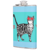 Happy Birthday Sie Cool Tabby Cat Mens Husband Flachmann (Links)