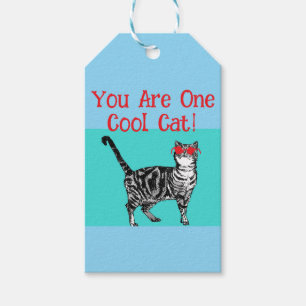 Happy Birthday Sie Cool Tabby Cat Mens Husband Geschenkanhänger