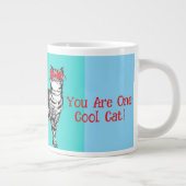 Happy Birthday Sie Cool Tabby Cat Mens Husband Jumbo-Tasse