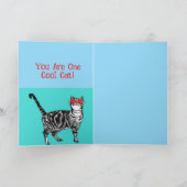 Happy Birthday Sie Cool Tabby Cat Mens Husband Karte (Innenseite)