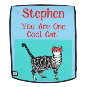 Happy Birthday Sie Cool Tabby Cat Mens Husband Rucksack