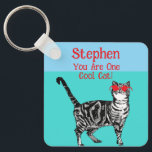 Happy Birthday Sie Cool Tabby Cat Mens Husband Schlüsselanhänger<br><div class="desc">Sie haben Tabby Cat Design Cool. Diese schöne Karte würde jeden Liebhaber von Katzen Anzug machen. Entworfen aus einer meiner originalen Tintenstift-Zeichnungen. Das wird bestimmt Spaß machen!</div>