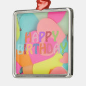 Happy Birthday Silbernes Ornament (Links)