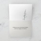 Happy Birthday Silver Fox Wildlife Karte (Innenseite)