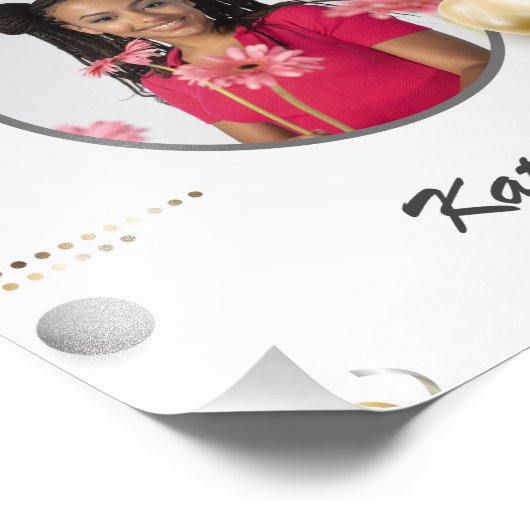 Happy Birthday Simple Custom Foto Gift (Ecke)