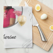 Happy Birthday Simple Custom Foto Gift Geschirrtuch (Viertel Falte)