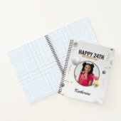 Happy Birthday Simple Custom Foto Gift Notizblock (Innenseite)