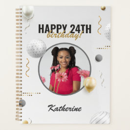 Happy Birthday Simple Custom Foto Gift Planer