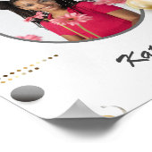 Happy Birthday Simple Custom Foto Gift Poster (Ecke)