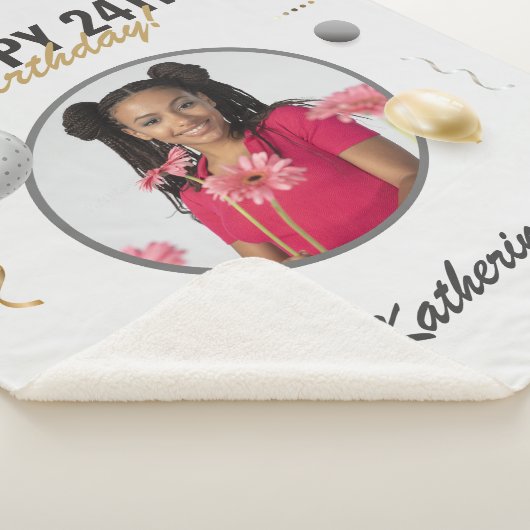 Happy Birthday Simple Custom Foto Gift Sherpadecke (3/4)