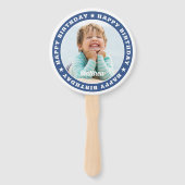 Happy Birthday Simple Modern Custom Foto Fächer (Vorderseite)