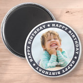 Happy Birthday Simple Modern Custom Foto Magnet